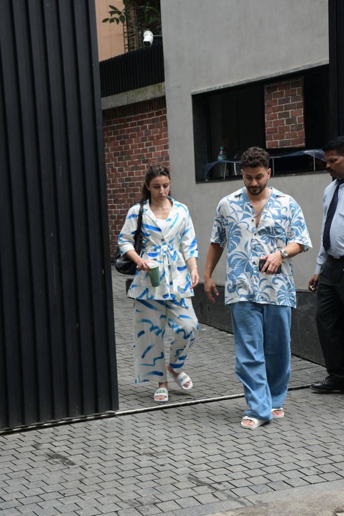 Soha Ali Khan and Kunal Khemu's recent sighting at the Excel office in Bandra was a delightful display of their coordinated charm.